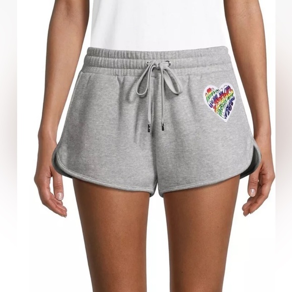 Michael Kors Rainbow Collection 2pc Short set Tshirt & Jogger Shorts Grey EUC - Picture 3 of 16